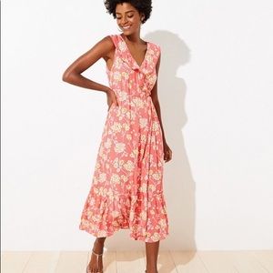 Small Loft Beach Coral Maxi Dress